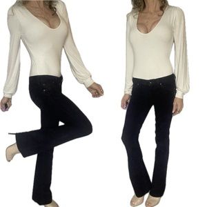 Western glove Works Pioneer Silver boot cut  Navy Blue Corduroys  25 X 33